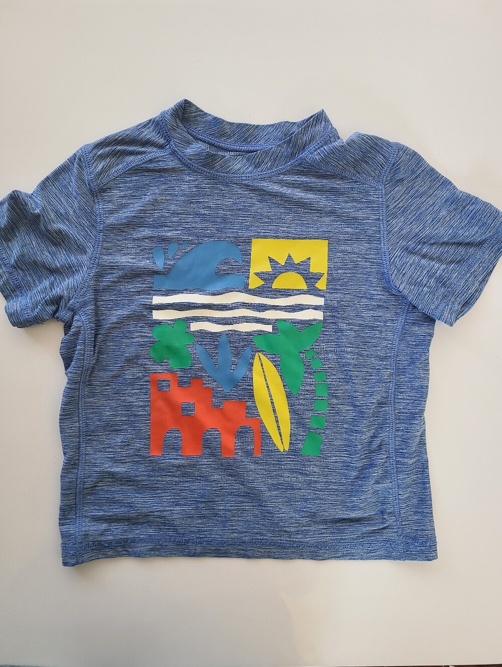 Hanna Andersson Blue Kids Active Top - Tropical Surf Print